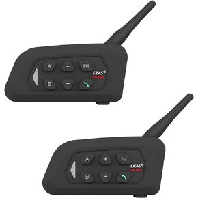 MIMIRACLE V4 Plus Motorcycle Helmet Bluetooth Intercom Headset, Up to 4 Riders 1500M IP65 Waterproof Motorbike Communication System for Skiing/ATV/Off Road -4 Pack