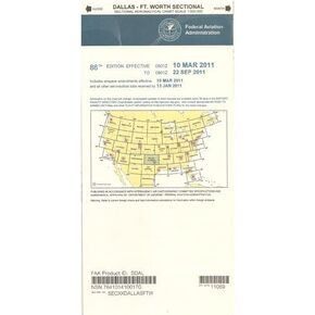 FAA Chart: VFR Sectional Dallas SDAL (Current Edition). Art Print Quality, Suitable for Framing. Current Edition Printed on Demand. Ships Rolled - Not Folded.