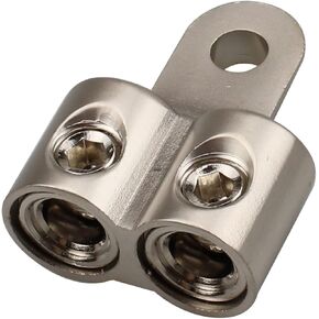 ZOOKOTO Classic Dual 2/0 Gauge Inputs to 5/16-Inch Ring Terminal Reducer Silver in Kuwait