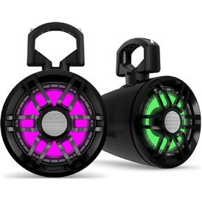 صندوق الصوت Garmin Tread® مع وحدة تحكم LED، تصميم متين، صوت عالي الجودة، جهاز تحكم عن بعد لاسلكي، لأي مركبة خارجية تعمل بالطاقة على الطرق الوعرة