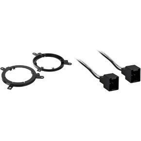 Metra Electronics - Chrysler/Dodge/Jeep 95-Up Spk Adapters 5.25 or 6.5in - Pair (82-6600) Metra Speaker Adaptors, Black | Bolt-in mounting brackets for factory openings, aftermarket 5.25 inch and 6.5 inch install, no cutting or drilling in Saudi Arabia