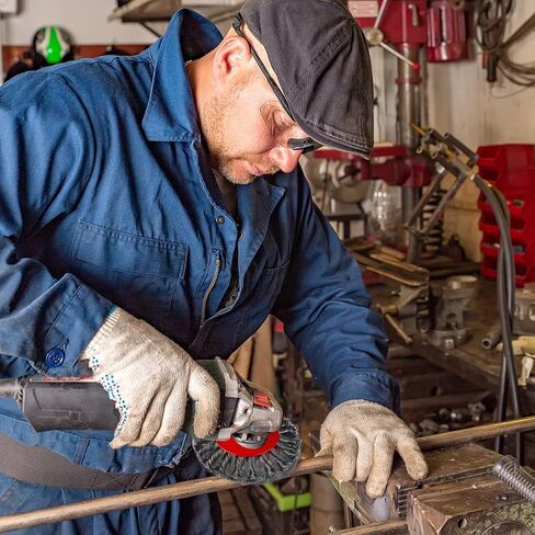 فرشاة عجلة سلكية ملتوية: 5 قطع فرشاة سلكية 4 بوصة لمطحنة الزوايا مع 5/8 بوصة - 11 شجرة مترابطة - 0.02 بوصة سلك فولاذي كربوني للتكييف الثقيل للمعادن المختلفة in Kuwait