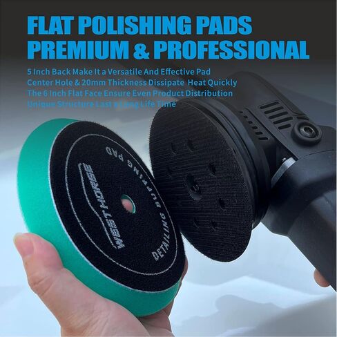 5 Inch Polishing & Buffing Pads 4Pcs, Foam and Wool Polishing Pad Kit for 5" /125mm Backing Plate, Orbital Foam Buffer Pads and Woolen Polihser Pad, for Car Compounding, Polishing and Waxing in Kuwait