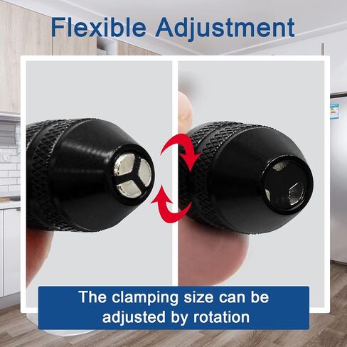 Litoexpe 2Pcs Keyless Drill Chuck 1/4 Inch Hex Shank Keyless Drill, Chuck Fast Change Converter for Impact Driver (0.3-6.5mm, 0.3-3.6mm) in Kuwait