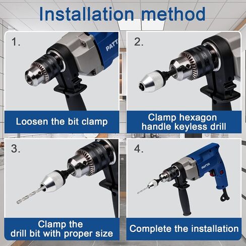 Litoexpe 2Pcs Keyless Drill Chuck 1/4 Inch Hex Shank Keyless Drill, Chuck Fast Change Converter for Impact Driver (0.3-6.5mm, 0.3-3.6mm) in Kuwait