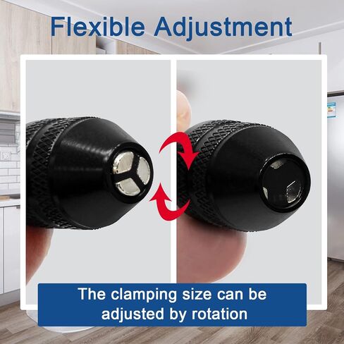 Litoexpe 2Pcs Keyless Drill Chuck 1/4 Inch Hex Shank Keyless Drill, Chuck Fast Change Converter for Impact Driver (0.3-6.5mm, 0.3-3.6mm) in Kuwait