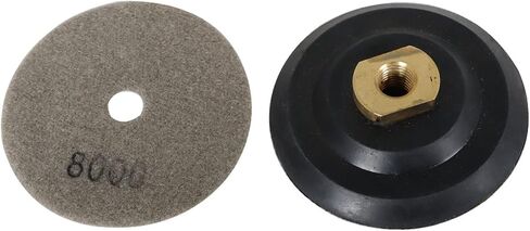 findmall 4 Inch Diamond Polishing Pads with 1Pcs 5/8-11 Backer Pad, 13Pcs 50-8000 Grit Polishing Pad Kit Fit for Drill, Grinder, Polisher in Saudi Arabia