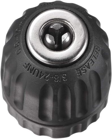uxcell 3/8" Keyless Drill Chuck Hex Shank Adapter 0.8-10mm 3-Jaw for Impact Driver Cordless Drill Black in Saudi Arabia