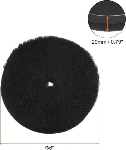 وسادة تلميع من الألياف الدقيقة من HARFINGTON، قرص قطع من الألياف الدقيقة مقاس 5 بوصات مع خطاف وحلقة خلفية لتلميع السيارة وتلميعها بالشمع والتلميع in Kuwait