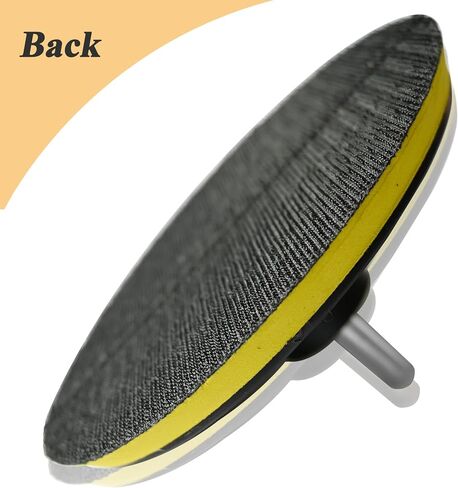 لوحة دعم مقاس 6 بوصات مع محول بت ملولب M14، وعمود دوران TPI مقاس 5/8 بوصة للاستخدام مع مطحنة الزوايا أو مثقاب لتلميع الصنفرة المدارية للسيارات، أداة تلميع لأقراص الصنفرة/وسادات إسفنجية صوفية in Kuwait