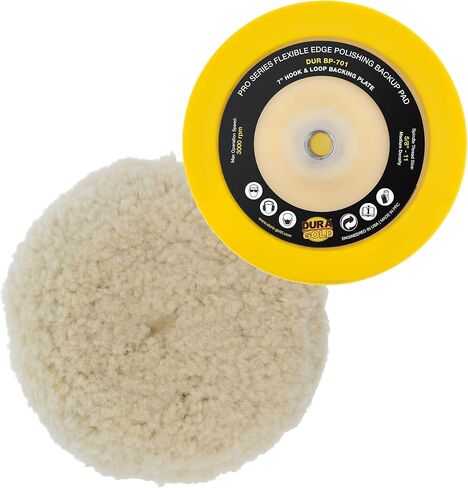 Dura-Gold 8" Wool Hook & Loop Buffing Pad & Flexible Backing Pad in Saudi Arabia