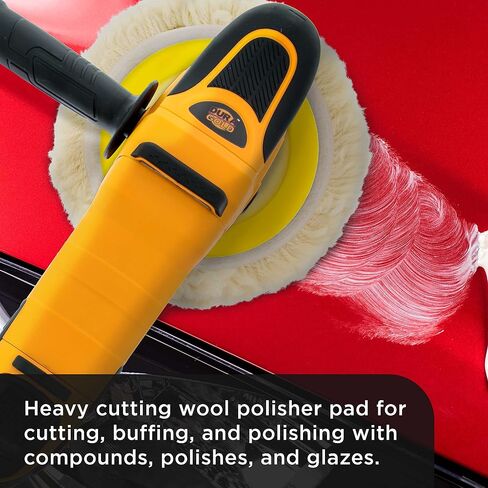 Dura-Gold 8" Wool Hook & Loop Buffing Pad & Flexible Backing Pad in Saudi Arabia