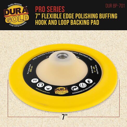 Dura-Gold 8" Wool Hook & Loop Buffing Pad & Flexible Backing Pad in Saudi Arabia