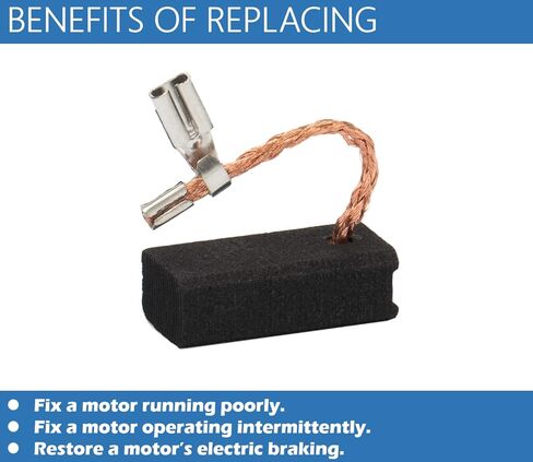 6PCS Durable A27343 Replacement Carbon Brushes Compatible with DWP611 Router, DWP611PK Router, 450, 450PK Router in Kuwait