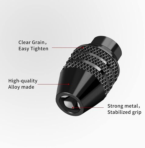 Keyless Chuck, GOXAWEE Rotary Tool 1/8''-1/64'' Chuck Replacement, 3 Jaw Universal Quick Change Chuck Accessory for Power Rotary Tool (1 Pack) in Kuwait