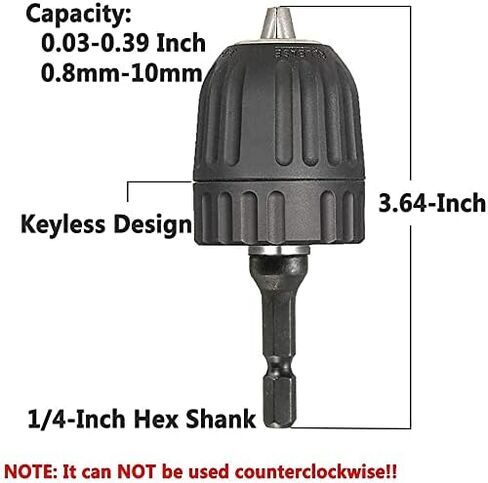 1/4 بوصة تغيير سريع عرافة عرقوب 0.8-10 مم قدرة التثبيت بدون مفتاح الحفر تشاك 3/8-24UNF جبل مفك إلى حفر أداة تحويل تحويل in Kuwait
