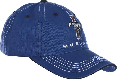 Mustang Running Horse Tri-Bar Blue and White Hat in Saudi Arabia