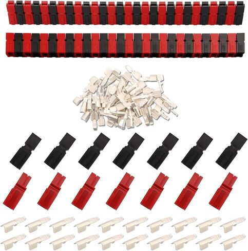 مجموعة متنوعة من موصلات الطاقة micrl 60 قطعة 45 أمبير، كابل بطارية توصيل/فصل سريع لمعدات راديو الهواة، مقطورة (أحمر، أسود) in Kuwait