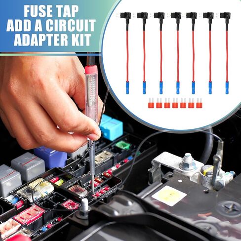 uxcell 1 Set Universal 7pcs Car Fuse Tap Add a Circuit Adapter 12V with 7pcs 20A Micro 2 APT APR Blade Type Fuse in Saudi Arabia