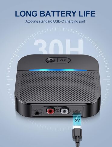 COMSOON Bluetooth Receiver for Car/Home Stereo/Speakers, 3D Surround Sound Bluetooth Car Stereo Digital Media Receivers for Music Streaming/Hands-Free Calling + 3.5mm AUX/RCA Cable in Kuwait