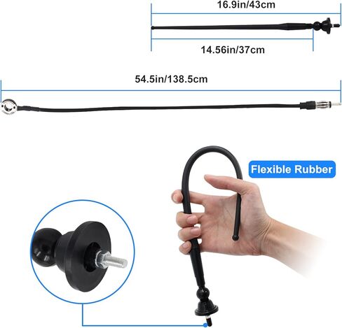 مجموعة استقبال هيرديو مارين - راديو AM FM ومكبرات صوت مقاومة للماء 4 بوصة (زوجين) + هوائي أسود للقوارب واليخوت ATV UTV in Kuwait