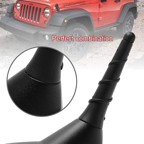 هوائي BASIKER 3.2 بوصة قصير لـ 2011-2023 Jeep Cherokee Grand Cherokee Compass Renegade، Dodge Journey Avenger Durango Dart Chrysler 200، Fiat 500، هوائي سقف السيارة، 68297936AA 5091100AA 5091100AB in Kuwait