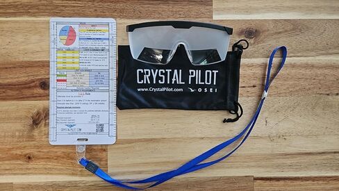 Crystal Pilot Certified IFR Training Glasses/View Limiting Goggles & IFR Cheat Sheet for Exam Test Prep in Kuwait