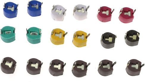 RLECS 18-Pack Trimmer Variable Capacitance for Arduino 5PF 10PF 20PF 30PF 40PF 50PF 60PF 70PF 120PF Adjustable Capacitor Kit (2pcs of Each Value) in Saudi Arabia