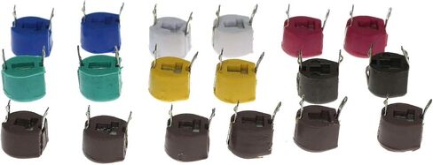 RLECS 18-Pack Trimmer Variable Capacitance for Arduino 5PF 10PF 20PF 30PF 40PF 50PF 60PF 70PF 120PF Adjustable Capacitor Kit (2pcs of Each Value) in Saudi Arabia