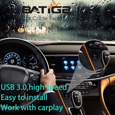 2 Ports Dual USB 3.0 Male to USB 3.0 Female AUX Flush Mount Car Mount Extension Cable for Car Truck Boat Motorcycle Dashboard Panel 1ft in Kuwait