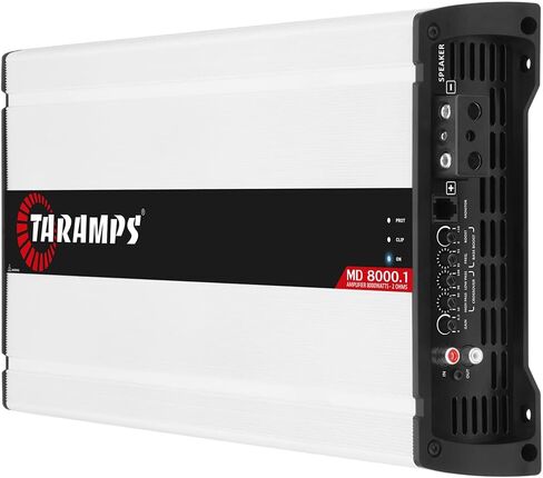 Taramps MD 8000.1 2 Ohms Amplifier 8000 Watts RMS Dual Input Class D 1 Channel Car Audio, Power Control System, Monoblock Amp, High Performance, Crossover, MD 8k in Saudi Arabia