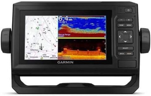 Garmin ECHOMAP UHD 62Cv، جهاز رسم الخرائط بمفتاح 6 بوصات مع خريطة أساسية عالمية ومحول طاقة GT24UHD-TM (متجدد) in Kuwait