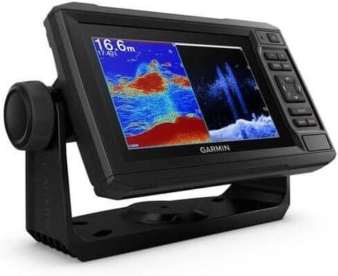 Garmin ECHOMAP UHD 62Cv، جهاز رسم الخرائط بمفتاح 6 بوصات مع خريطة أساسية عالمية ومحول طاقة GT24UHD-TM (متجدد) in Kuwait