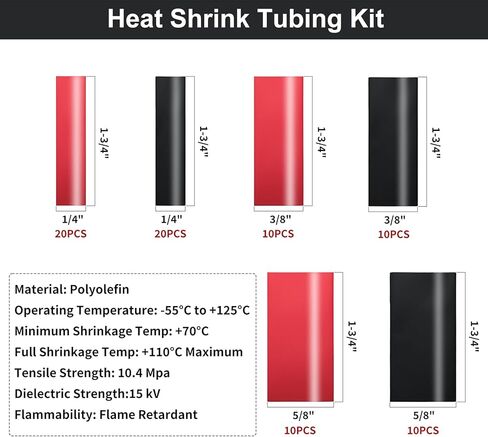 150 قطعة من نهايات كابل البطارية من Mriuuod، مجموعة متنوعة من عروات الأسلاك النحاسية AWG 2 4 6 8 10 قياس - 70 قطعة من عروات كابل البطارية وموصلات طرفية للأسلاك الحلقية و80 قطعة من أنبوب الانكماش الحراري in Kuwait