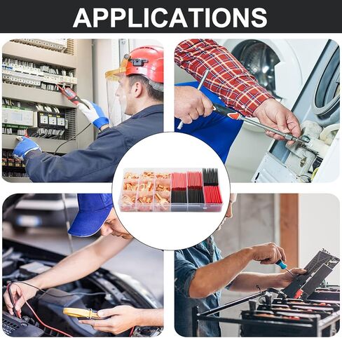 150 قطعة من نهايات كابل البطارية من Mriuuod، مجموعة متنوعة من عروات الأسلاك النحاسية AWG 2 4 6 8 10 قياس - 70 قطعة من عروات كابل البطارية وموصلات طرفية للأسلاك الحلقية و80 قطعة من أنبوب الانكماش الحراري in Kuwait