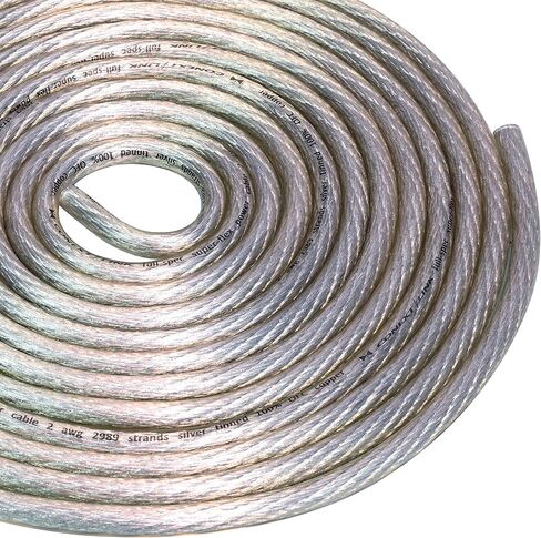 Conext Link 10 FT 2 AWG GA كابل طاقة البطارية بمقياس كامل سلك أرضي فضي شفاف OFC نحاس (10067) in Saudi Arabia