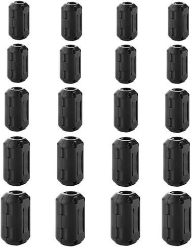 iSKUKA [عبوة مكونة من 10] مشبك من خرز الفريت - على تصميم لكابل HDMI وكابل USB ومثبط الضوضاء EMI RFI وحلقة الفريت الأساسية (20 قطعة مع 5 أحجام) in Kuwait