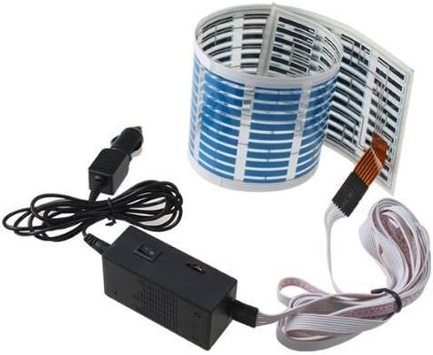 DIYAH Auto Sound Music Beat ملصقات السيارات المنشط المعادل المتوهج LED ضوء الصوت إيقاع الصوت مصباح 45 سم × 11 سم / 18 بوصة × 4.5 بوصة (متعدد الألوان) in Kuwait