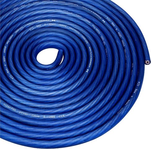 Conext Link 5 ft 4 GA Gauge AWG Car Amplifier Battery Power Cable Ground Wire CCA Frost Blue （10827） in Saudi Arabia