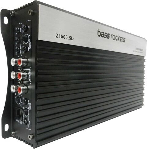 مضخم صوت للسيارة من فئة D بخمس قنوات Z1500.5D من Bass Rockers | 1500 واط، تردد 10-20 كيلو هرتز، 96 ديسيبل | رقمي، نطاق كامل، مصدر طاقة Mosfet، رائع لمكبرات الصوت ومكبرات الصوت in Kuwait