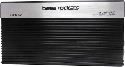 مضخم صوت للسيارة من فئة D بخمس قنوات Z1500.5D من Bass Rockers | 1500 واط، تردد 10-20 كيلو هرتز، 96 ديسيبل | رقمي، نطاق كامل، مصدر طاقة Mosfet، رائع لمكبرات الصوت ومكبرات الصوت in Kuwait