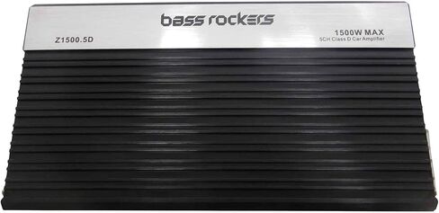 مضخم صوت للسيارة من فئة D بخمس قنوات Z1500.5D من Bass Rockers | 1500 واط، تردد 10-20 كيلو هرتز، 96 ديسيبل | رقمي، نطاق كامل، مصدر طاقة Mosfet، رائع لمكبرات الصوت ومكبرات الصوت in Kuwait