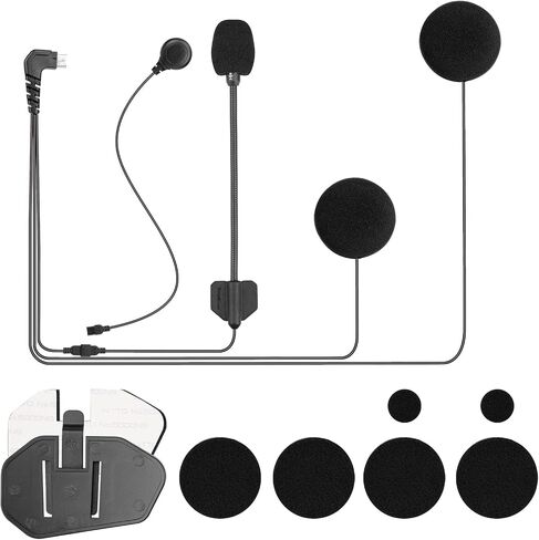 FreedConn Motorcycle Helmet Bluetooth Headset L1M Helmet Earphone Speakers Waterproof Motorcycle Sports Headset Speakers Hands Free Music Call Control 80 Hours Standby Time High Sound System in Kuwait
