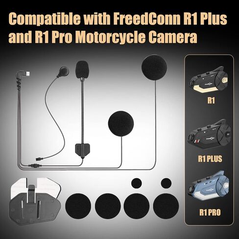 FreedConn Motorcycle Helmet Bluetooth Headset L1M Helmet Earphone Speakers Waterproof Motorcycle Sports Headset Speakers Hands Free Music Call Control 80 Hours Standby Time High Sound System in Kuwait