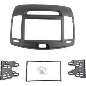 DKMUS Car Stereo Dash Radio Fascia Kit for 2006-2010 Hyundai Elantra (HD), Avante (HD) 2006-2010 Installation Trim Panel Frame Double Din (Black)