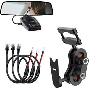 SDSACZMU Radar Detector Mount+Rearview Mirror Hard Wire Power Cord kit 16" | Rearview Mirror Rod Radar Mounting Bracket for Cobra Radar Detector,Not Applicable to Unlisted Models in Saudi Arabia