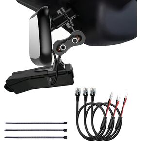 SDSACZMU Radar Detector Mount,Rearview Mirror Rod Radar Mounting Bracket+Rearview Mirror Hard Wire Power Cord kit16,with Inline Fuse (for Uniden Radar Detector)