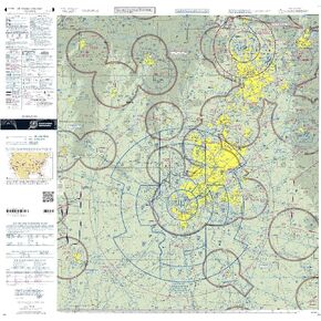 FAA Chart: VFR TAC Cincinnati TCIN (Current Edition). Art Print Quality, Suitable for Framing. Current Edition Printed on Demand. Ships Rolled - Not Folded.
