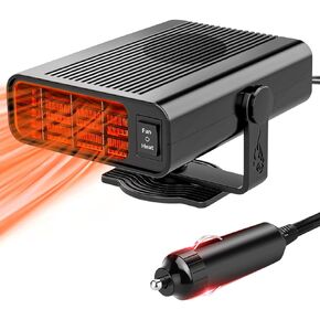 Car Heater, 2 in 1 Car Fans with Heating & Cooling Modes for Fast Heating Defrost Defogger Car Windshield, 12V 150W Portable Car Heaters Automobile Windscreen Fan in Cigarette Lighter in Kuwait