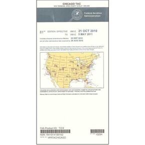FAA Chart: VFR TAC Chicago TCHI (Current Edition). Art Print Quality, Suitable for Framing. Current Edition Printed on Demand. Ships Rolled - Not Folded.